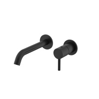 NEMO NM-2313MB Смеситель из стены для раковины с донным клапаном MATTE BLACK