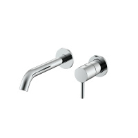 NEMO NM-2313CR Смеситель из стены для раковины с донным клапаном CHROME PLATED