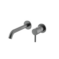 NEMO NM-2313BGM Смеситель для раковины встраиваемый с донным клапаном BRUSH GUN METAL